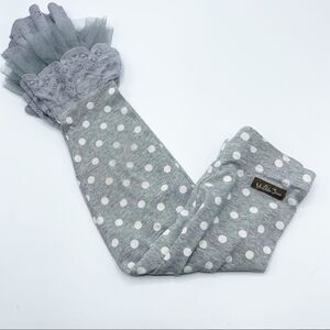 Matilda Jane gray polka dot flare leggings
